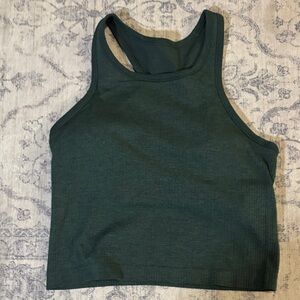 Lululemon Women’s Ebb to Street Cropped Racerback Tank - sz 8 - legacy green